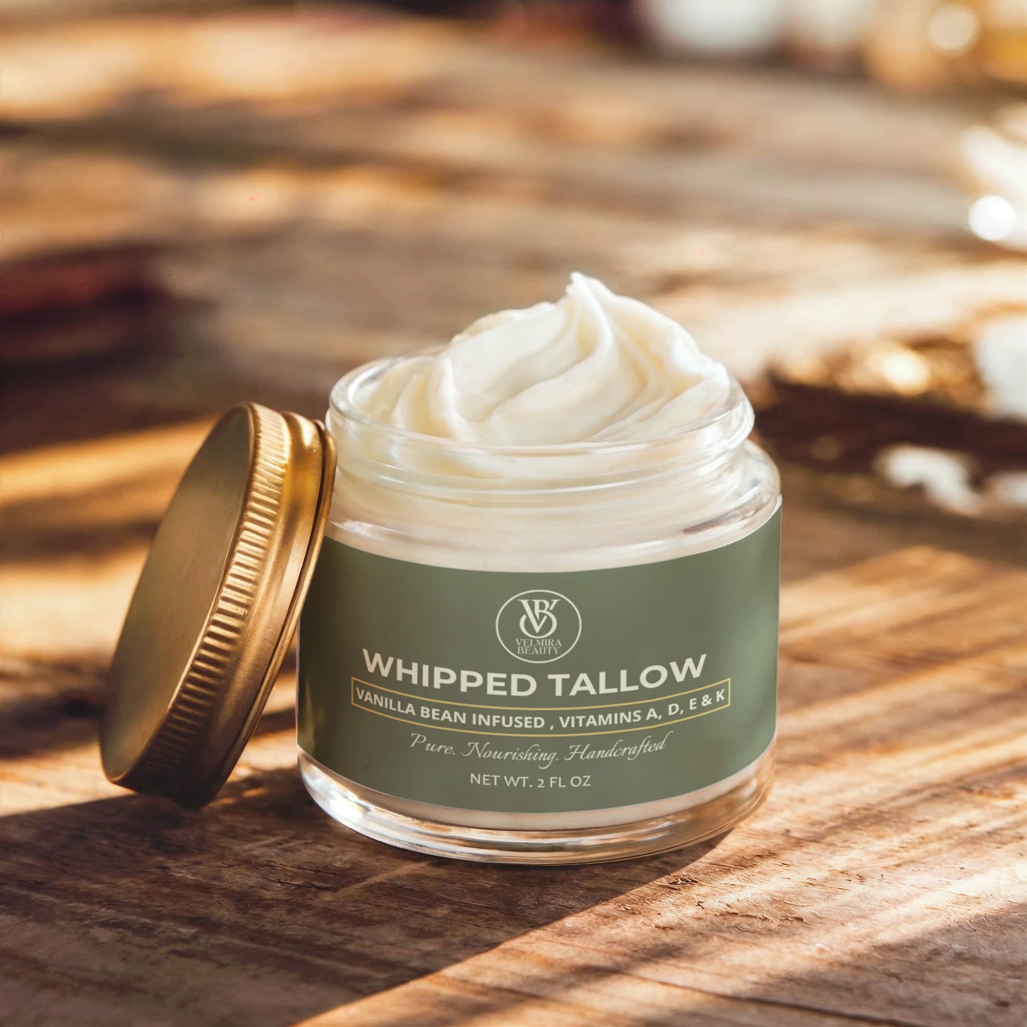 Whipped Grass-Fed Tallow Balm with Vanilla Bean