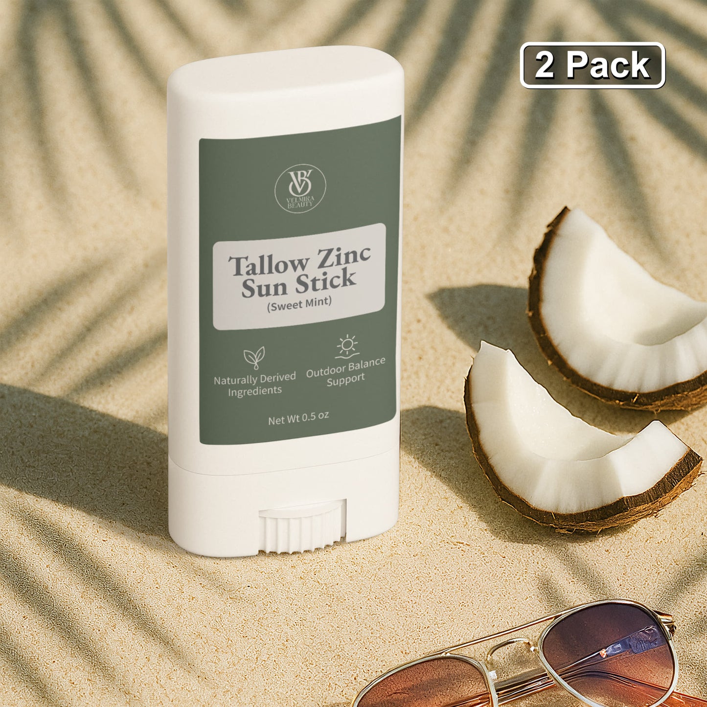 2 Pack Tallow Zinc Sun Stick