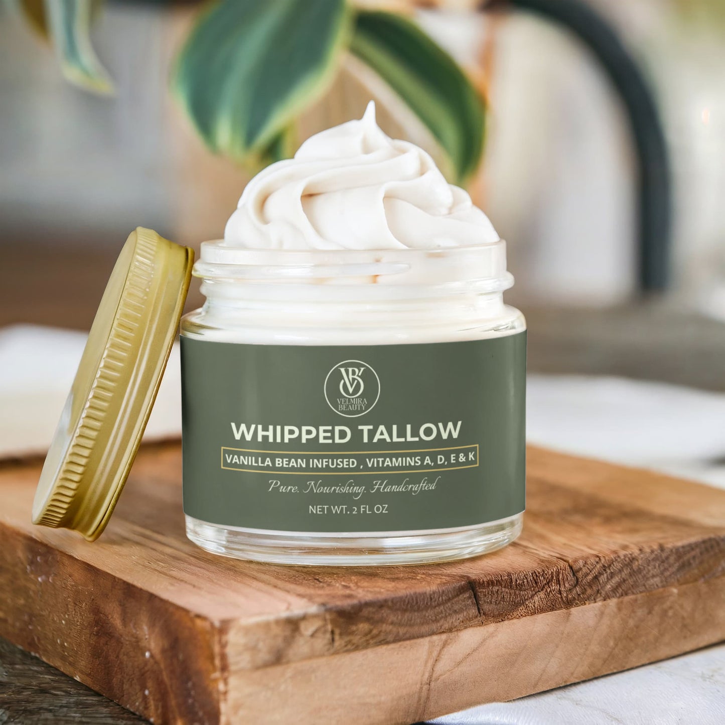 Whipped Grass-Fed Tallow Balm with Vanilla Bean