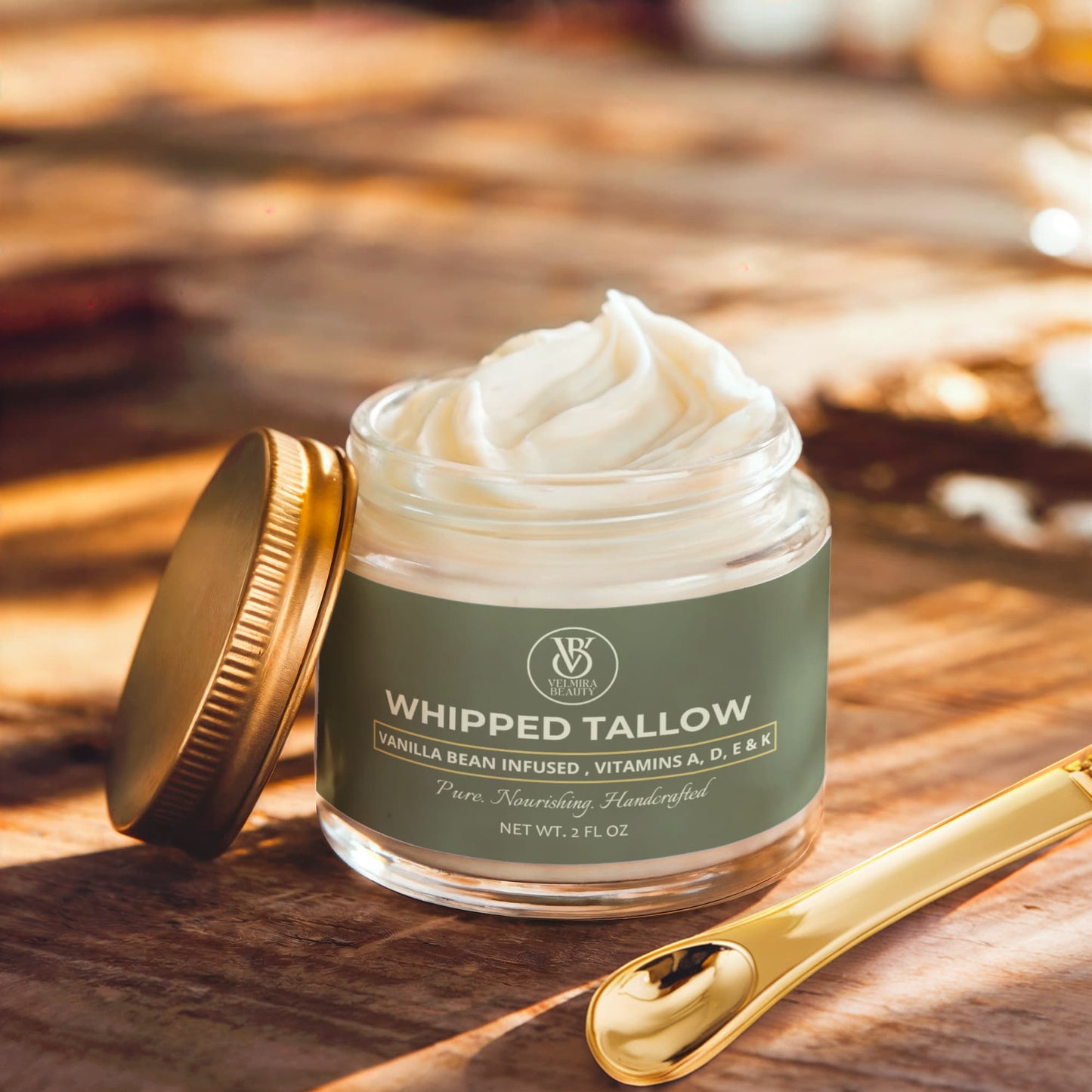 Whipped Grass-Fed Tallow Balm with Vanilla Bean
