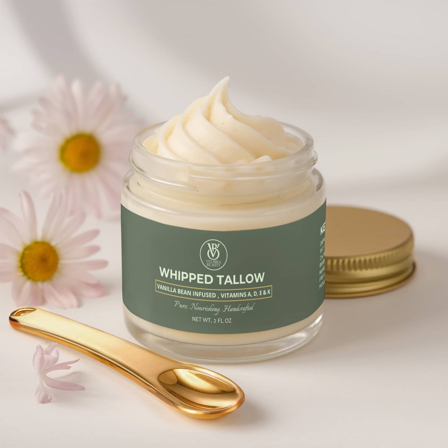 Whipped Grass-Fed Tallow Balm with Vanilla Bean