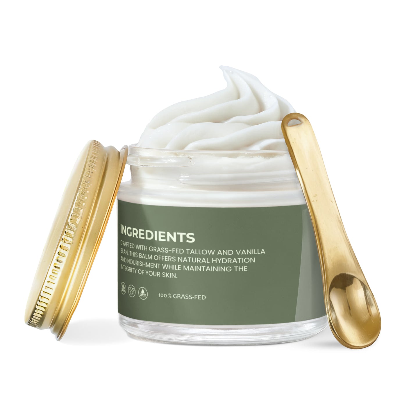 Whipped Grass-Fed Tallow Balm with Vanilla Bean