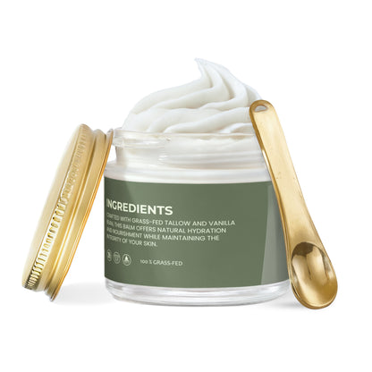 Whipped Grass-Fed Tallow Balm with Vanilla Bean